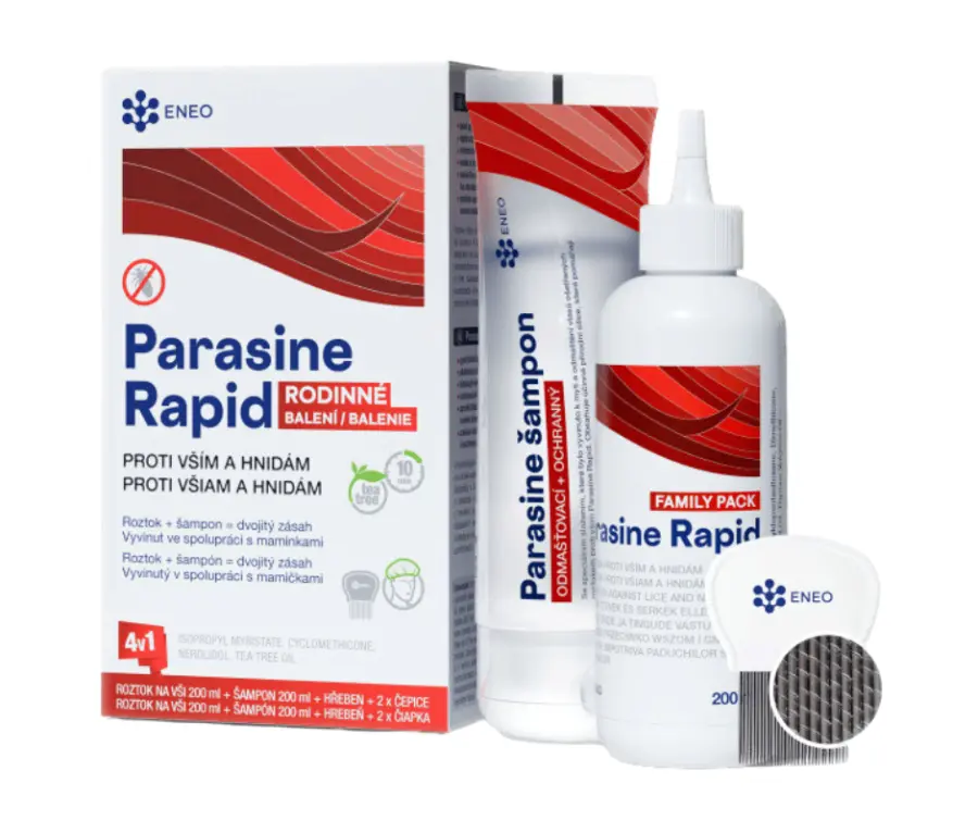 13833-parasine rapid roztok+sampon vsihnid.2x200ml eneo